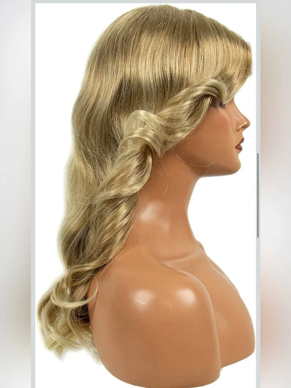 NWT Farrah Fawcett Feathered Blonde 70s Vintage Long Natural Synthetic Wig